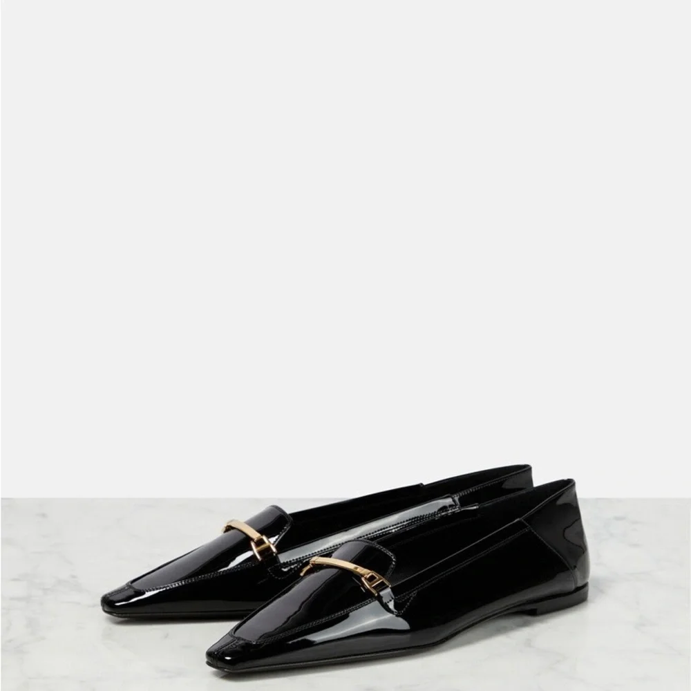 Saint Laurent - Blade patent leather ballet flats - Picture 2 of 8